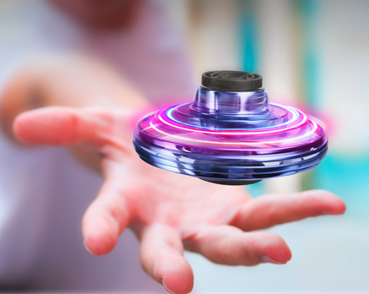 Interactive UFO Luminous Helicopter Spinner for Children