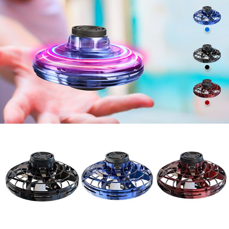 Interactive UFO Luminous Helicopter Spinner for Children